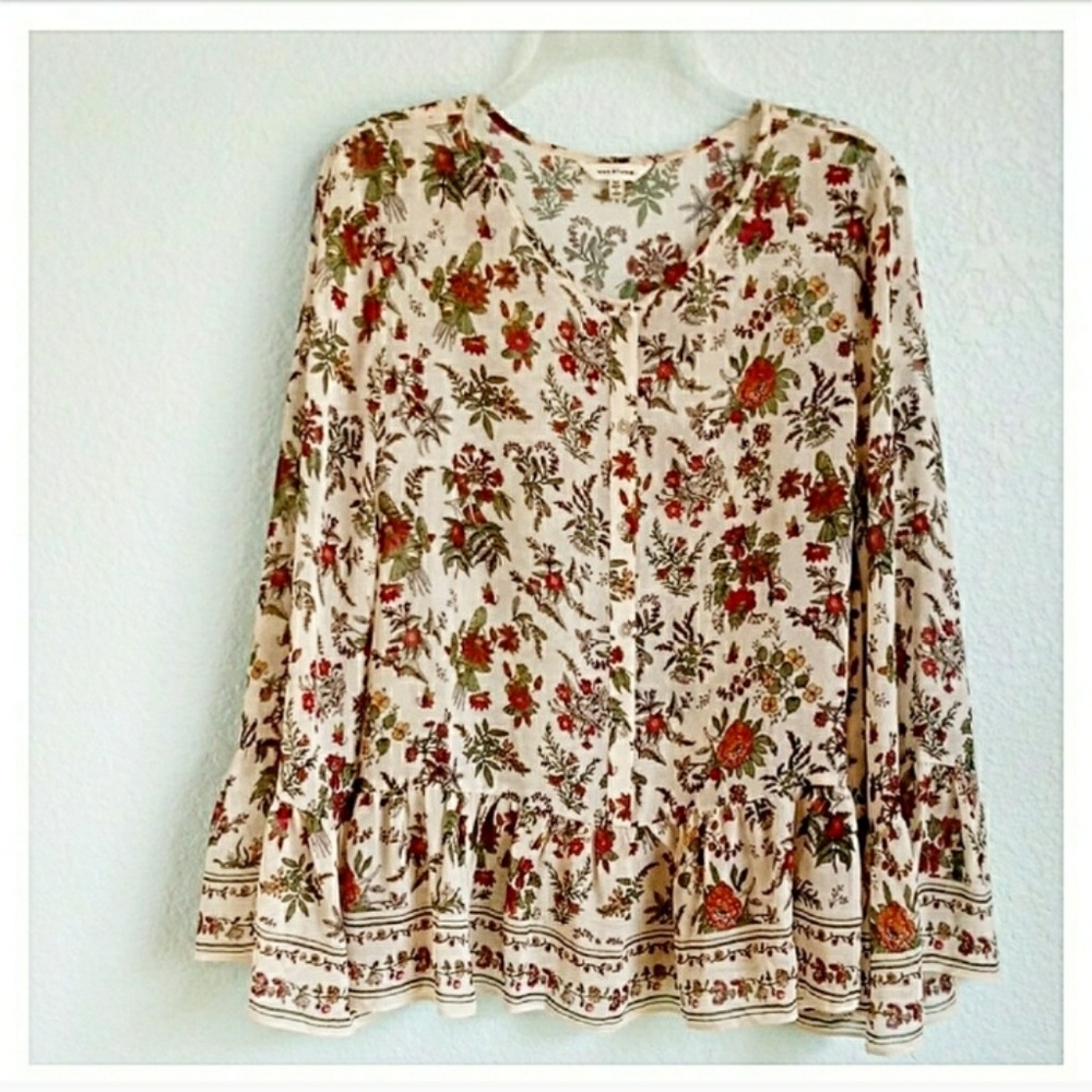 MAX STUDIO | Boho Wildflower Bell Sleeve B…